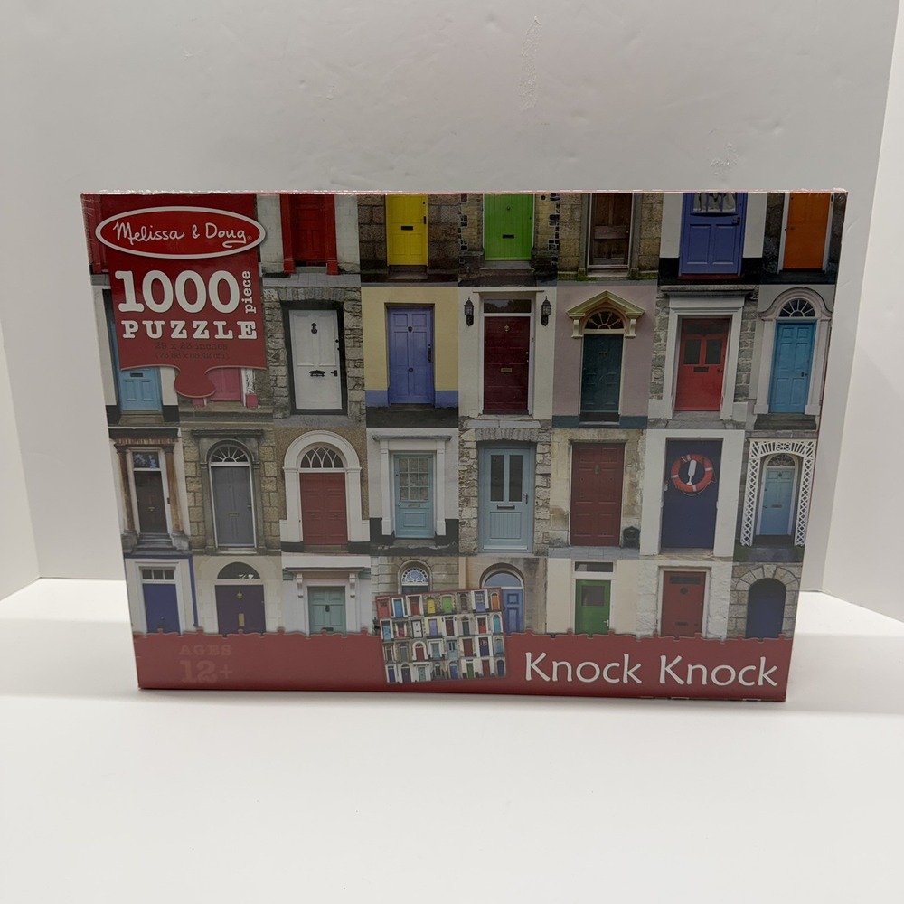 Melissa & Doug Knock Knock Doors 1000 Piece Jigsaw Puzzle 29x23 NEW SEALED 9092